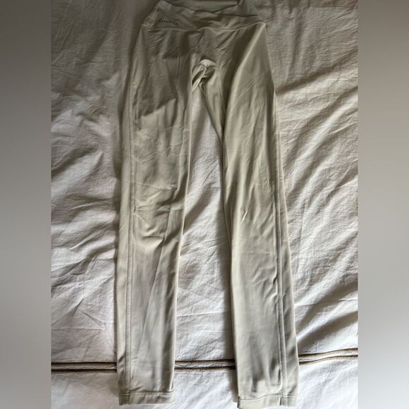 Pants - Leggings with High Wrap Waist in Light Beige. Size Small.